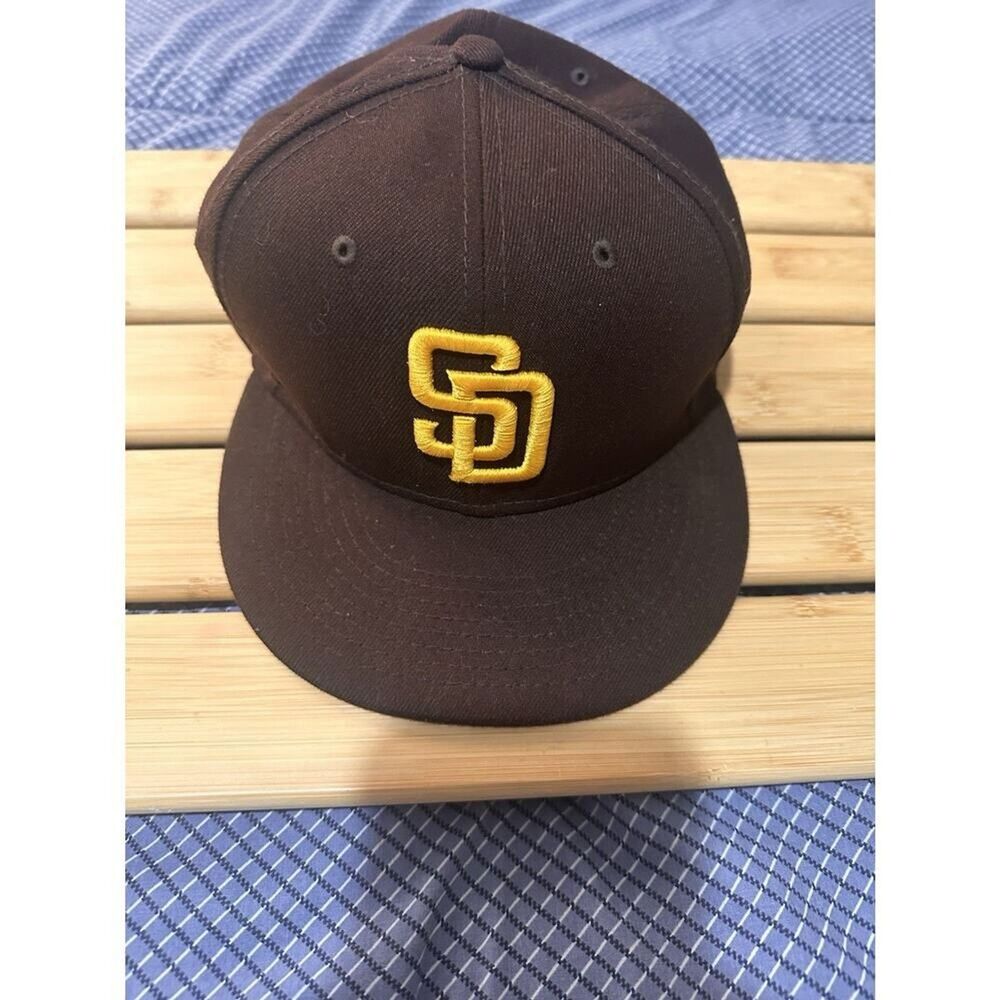 New Era 59Fifty San Diego Padres Classic Brown/Gold Fitted Hat Size 7 3/8
